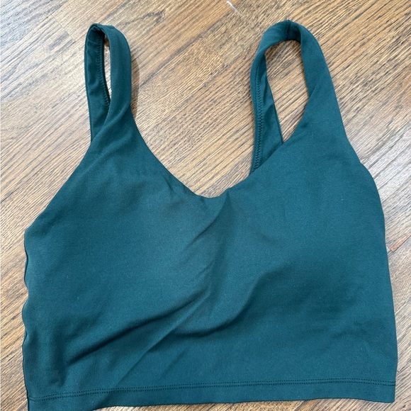 Aerie Real Me Longline Sports Bra Tops Small Black and Green - Picture 4 of 5